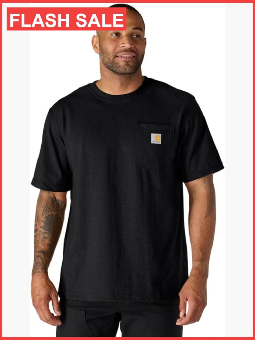 Relaxed Fit Cotton Pocket T-Shirt with Crewneck